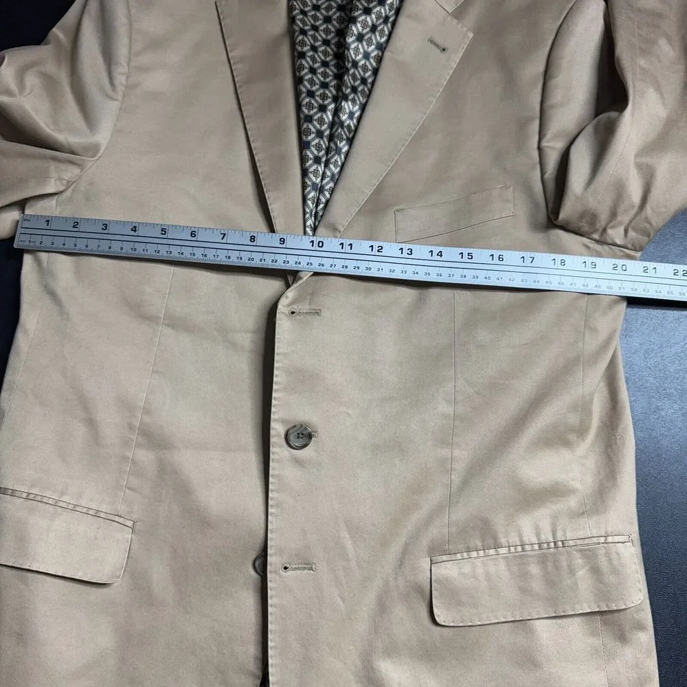 Indochino 40R Blazer‎ Sport Coat Mens Solid Brown Cotton